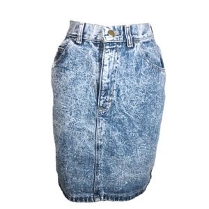 Vintage 80's Acid Washed Denim Skirt
